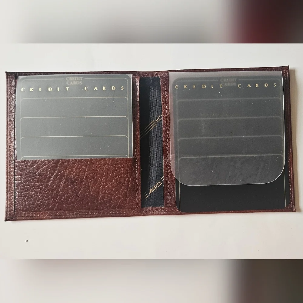 Men's Vintage BillFold Wallet, Cowhide Leather by Amity, Made in the USA